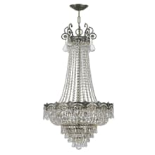 Majestic 8 Light 21" Wide Crystal Empire Chandelier with Hand Cut Crystal Accents
