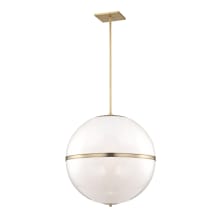 Truax 4 Light 30" Wide Pendant with Frosted Glass Shade