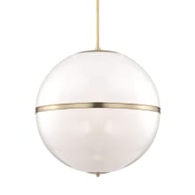 Truax 4 Light 30" Wide Pendant with Frosted Glass Shade