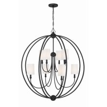 Sylvan 8 Light 40" Wide Globe Chandelier with Silk Shades