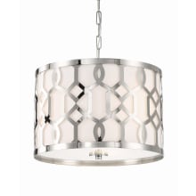 Jennings 3 Light 18" Wide Pendant with Silk Shade