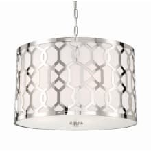 Jennings 5 Light 24" Wide Pendant with Silk Shade