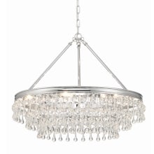 Calypso 6 Light 25" Wide Crystal Waterfall Chandelier