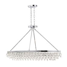 Calypso 8 Light 40" Wide Beaded Linear Chandelier