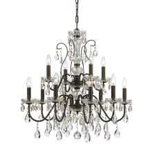 Butler 12 Light 29" Wide Crystal Chandelier with Hand Cut Crystal Accents