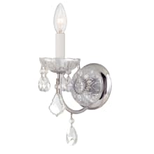 Imperial 14" Tall Wall Sconce with Clear Italian Crystal Accents