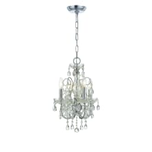 Imperial 4 Light 12" Wide Crystal Pendant with Hand Cut Crystal Accents