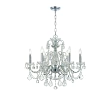 Imperial 6 Light 26" Wide Crystal Chandelier with Hand Cut Crystal Accents