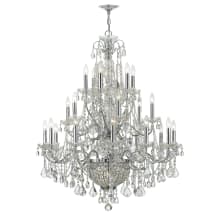 Imperial 26 Light 37" Wide Crystal Chandelier with Hand Cut Crystal Accents
