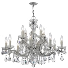 Maria Theresa 12 Light 30" Wide Crystal Chandelier with Hand Cut Crystal Accents