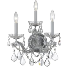 Maria Theresa 3 Light 14" Tall Wall Sconce with Hand Cut Crystal Accents