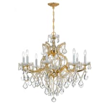 Maria Theresa 9 Light 28" Wide Crystal Chandelier with Hand Cut Crystal Accents