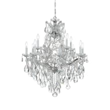 Maria Theresa 13 Light 28" Wide Crystal Chandelier with Hand Cut Crystal Accents