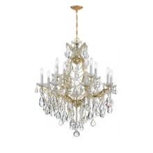 Maria Theresa 13 Light 28" Wide Crystal Chandelier with Hand Cut Crystal Accents