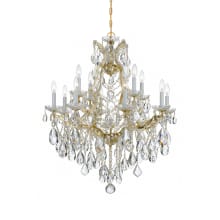 Maria Theresa 13 Light 28" Wide Crystal Chandelier with Hand Cut Crystal Accents