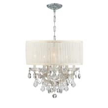 Brentwood 6 Light 20" Wide Crystal Drum Chandelier with Hand Cut Crystal Accents