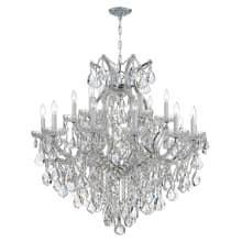 Maria Theresa 19 Light 38" Wide Crystal Candle Style Chandelierwith with Italian Crystal Accents