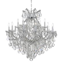 Maria Theresa 19 Light 38" Wide Crystal Candle Style Chandelier with Hand Cut Crystal Accents