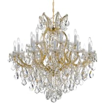 Maria Theresa 19 Light 38" Wide Crystal Candle Style Chandelierwith with Italian Crystal Accents