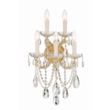 Maria Theresa 5 Light 24" Tall Wall Sconce with Hand Cut Crystal Accents
