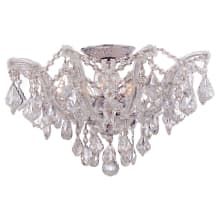 Maria Theresa 5 Light 19" Wide Semi-Flush Waterfall Ceiling Fixture with Hand Cut Crystal Accents