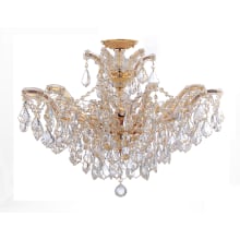 Maria Theresa 6 Light 27" Wide Semi-Flush Waterfall Ceiling Fixture with Swarovski Strass Crystal Accents