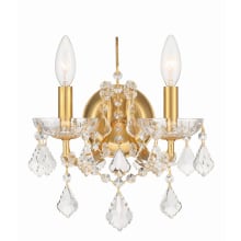 Filmore 2 Light 13" Tall Wall Sconce with Hand cut Crystal Accents