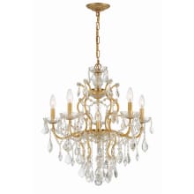 Filmore 6 Light 23" Wide Crystal Chandelier with Hand cut Crystal Accents