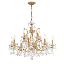 Filmore 12 Light 29" Wide Clear Crystal Candle Style Chandelier