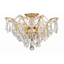 Filmore 5 Light 19" Wide Semi-Flush Waterfall Ceiling Fixture with Hand cut Crystal Accents