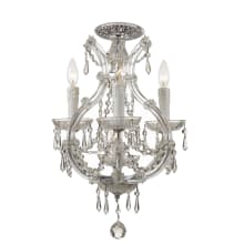 Maria Theresa 4 Light 12" Wide Semi-Flush Ceiling Fixture with Swarovski Strass Crystal Accents