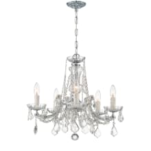 Maria Theresa 5 Light 20" Wide Crystal Chandelier with Hand Cut Crystal Accents