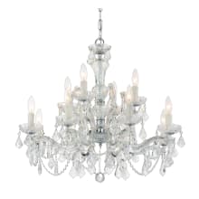 Maria Theresa 12 Light 29" Wide Crystal Chandelier with Italian Crystal Accents