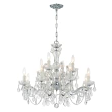 Maria Theresa 12 Light 29" Wide Crystal Chandelier with Hand Cut Crystal Accents