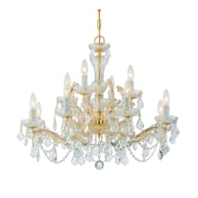 Maria Theresa 12 Light 29" Wide Crystal Chandelier with Italian Crystal Accents