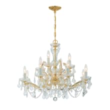 Maria Theresa 12 Light 29" Wide Crystal Chandelier with Swarovski Strass Crystal Accents