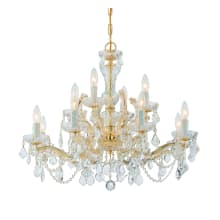 Maria Theresa 12 Light 29" Wide Crystal Chandelier with Swarovski Strass Crystal Accents