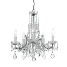 Maria Theresa 5 Light 20" Wide Crystal Chandelier with Hand Cut Crystal Accents