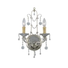 Paris Market 2 Light 10" Tall Wall Sconce with Faceted Crystal Accents