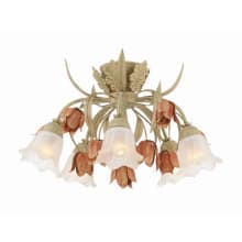 Southport 5 Light 22" Wide Semi-Flush Ceiling Fixture with Glass Shades