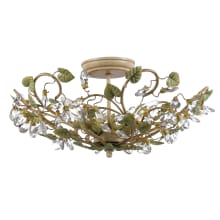Josie 5 Light 21" Wide Semi-Flush Bowl Ceiling Fixture with Hand Cut Crystal Accents
