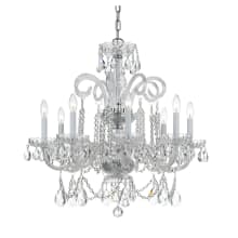 Traditional Crystal 8 Light 27" Wide Crystal Chandelier with Swarovski Strass Crystal Accents