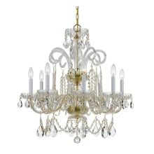 Traditional Crystal 8 Light 27" Wide Crystal Chandelier with Swarovski Spectra Crystal Accents