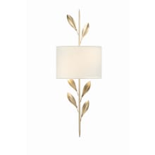 Broche 2 Light 24" Tall Wall Sconce with Silk Shade