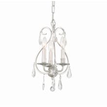 Ashton 3 Light 10" Wide Crystal Mini Pendant with Hand Cut Crystal Accents