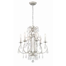 Ashton 6 Light 22" Wide Crystal Chandelier with Hand Cut Crystal Accents