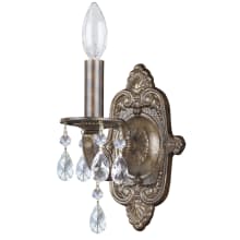 Paris Market 10" Tall Wall Sconce with Hand Cut Crystal Accents