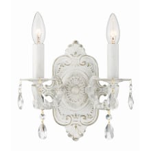 Paris Market 2 Light 10" Tall Wall Sconce with Hand Cut Crystal Accents