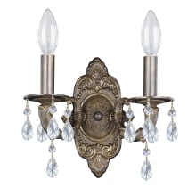 Paris Market 2 Light 10" Tall Wall Sconce with Swarovski Strass Crystal Accents