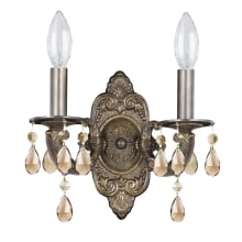 Paris Market 2 Light 10" Tall Wall Sconce with Hand Cut Crystal Accents